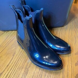 Storm By Cougar Black Waterproof Chelsea Rain Boot Size 8